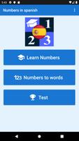 Apprendre les numéros en espagnol Affiche
