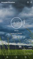 genaue Höhe und Wetter Plakat