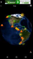 3D Earthquakes Map & Volcanoes poster