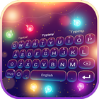 Sparkle luces de neón teclado icono