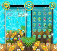 Cool Summer Launcher Theme Cartaz
