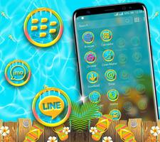 Cool Summer Launcher Theme скриншот 1