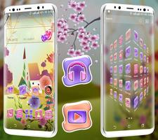 Cute Cartoon Launcher Theme تصوير الشاشة 1