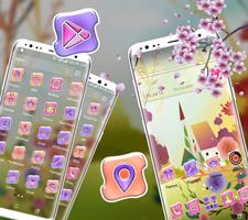 Cute Cartoon Launcher Theme تصوير الشاشة 2