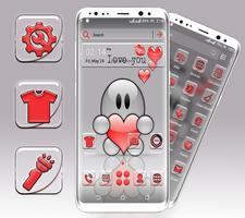 Cute Love You Launcher Theme Plakat