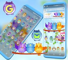 Animated Birds Launcher Theme Ekran Görüntüsü 1
