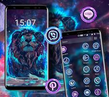 Abstract Lion Launcher Theme imagem de tela 1