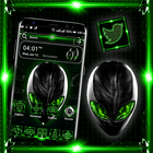 Alien Green Launcher Theme icono