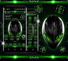 Alien Green Launcher Theme постер