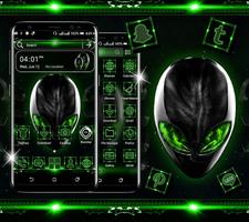 Poster Alien Green Launcher Theme