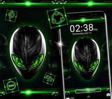 Alien Green Launcher Theme スクリーンショット 1