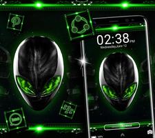 Alien Green Launcher Theme captura de pantalla 1