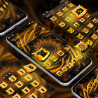 Golden Fractal Shape Theme ícone