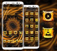 Golden Fractal Shape Theme Cartaz