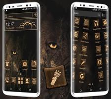 Dark Wolf Eye Launcher Theme ảnh chụp màn hình 1