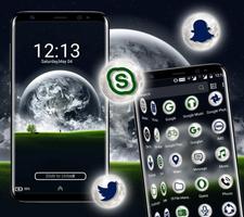 Moon Night Launcher Theme ảnh chụp màn hình 1