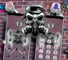 Skull Graffiti Launcher Theme imagem de tela 2