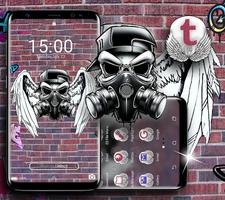 Skull Graffiti Launcher Theme imagem de tela 3