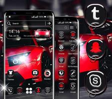 Poster Red Car Launcher Theme