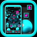 3D Cyan Ball Cubes Launcher APK