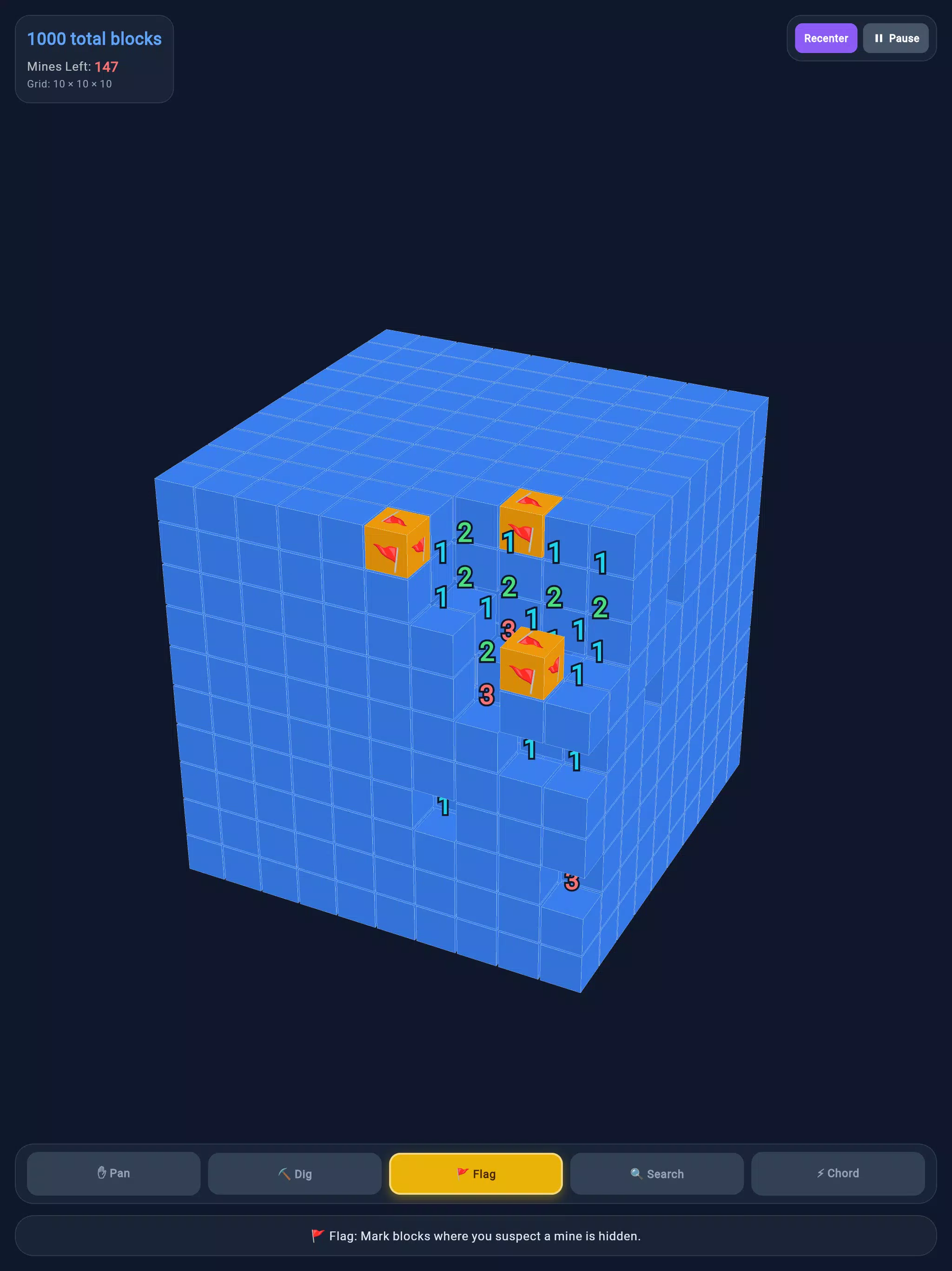 空间地雷:3D 扫雷