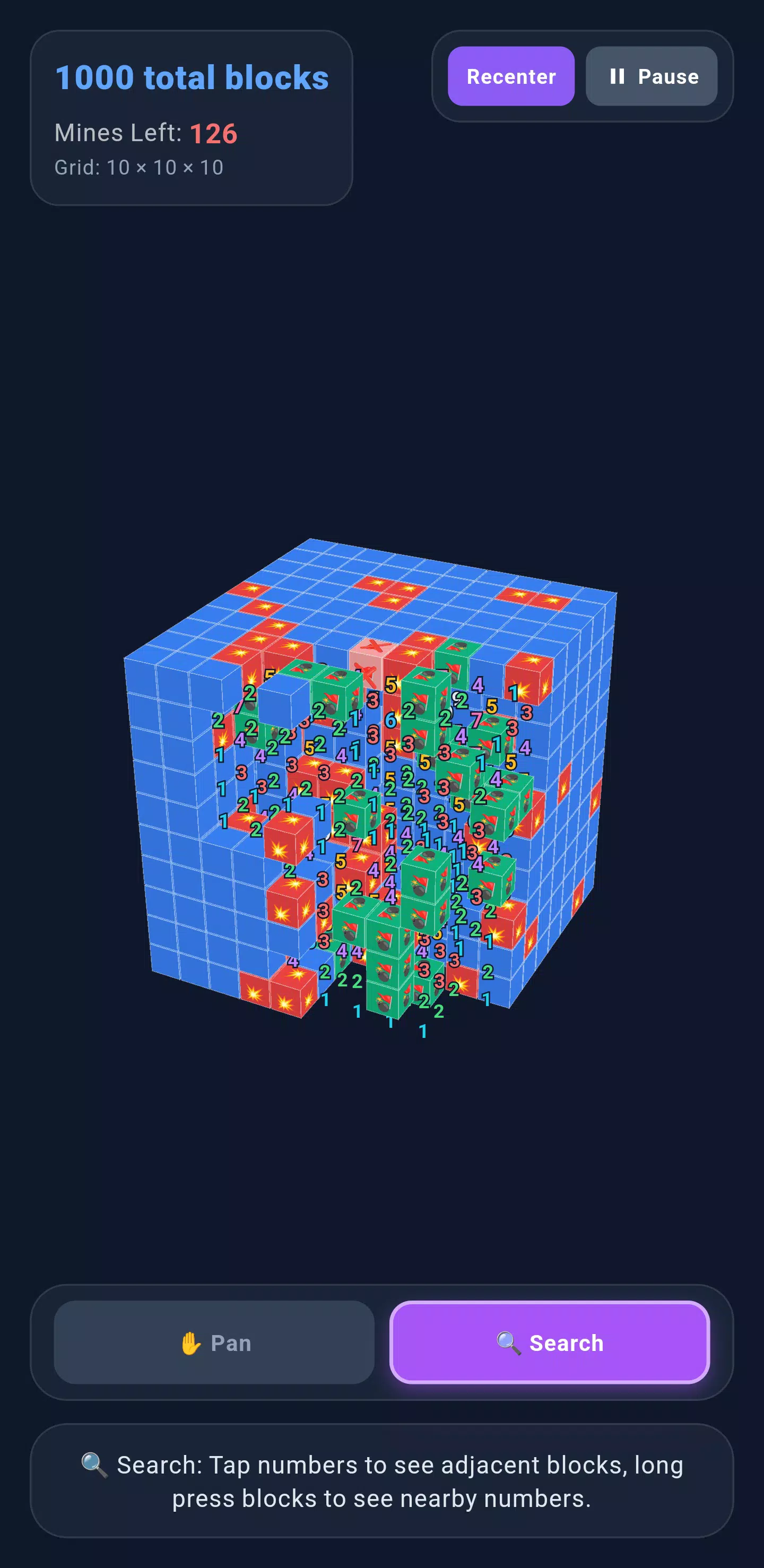 空间地雷:3D 扫雷