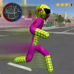 Скачать Speed Flash Stickman Rope Hero APK