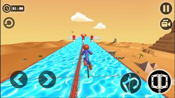 Spider Stickman BMX Fearless Bicycle Stunts captura de pantalla 2