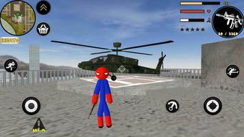 Stickman Spider Rope Hero Gangstar City পোস্টার