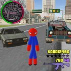 Grand Spider Stickman Rope Hero Gangstar Crime Sim icono