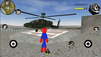 Grand Spider Stickman Rope Hero Gangstar Crime Sim Poster