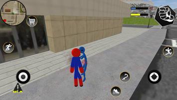 Grand Spider Stickman Rope Hero Gangstar Crime Sim captura de pantalla 2