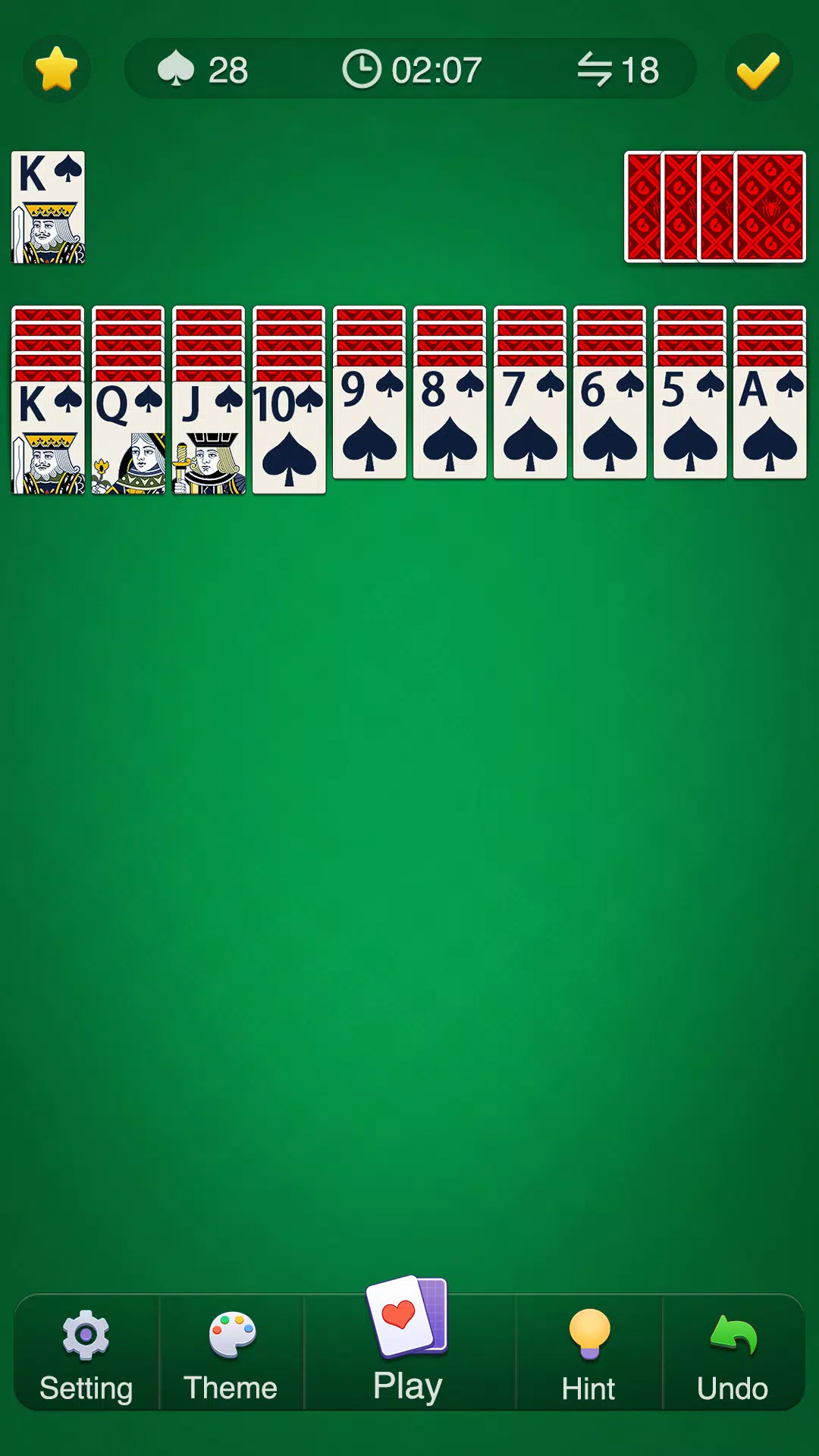 Spider Solitaire 2-Suits - at Solitaire Network