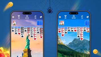 Spider Solitaire, Large Cards screenshot 1