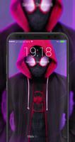 Miles into the Spider verse spider boy lockscreen screenshot 1