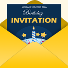 Carte d'invitation avec photo icône