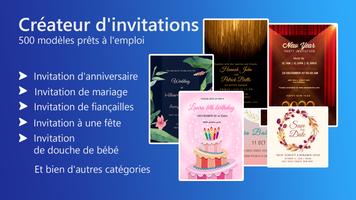 Carte d'invitation avec photo Affiche