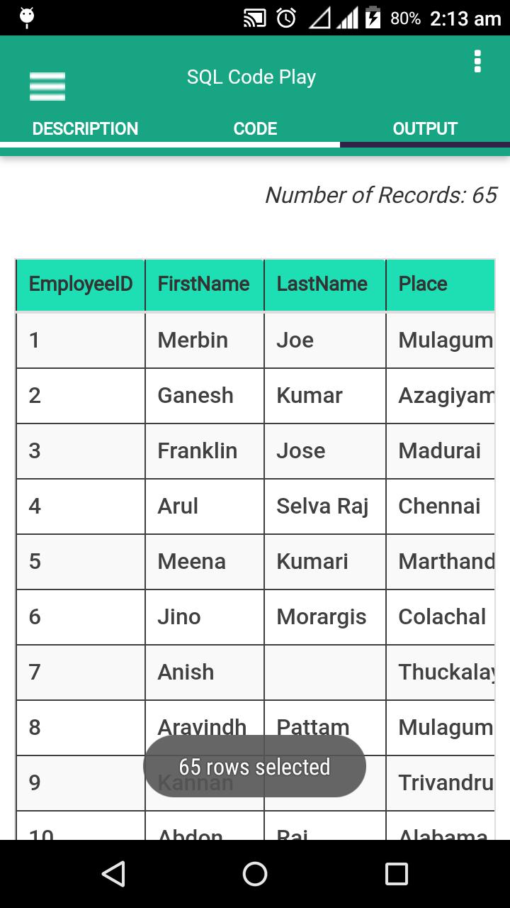 SQL Code Play for Android - APK Download