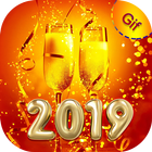 Happy New Year GIF 2019 ícone