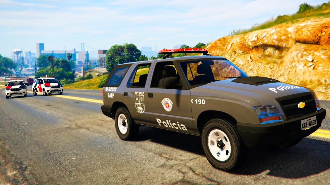 GTA 5 MOD - Blazer PM SP PRIMEIRO Carro de Policia Brasileiro no GTA V 