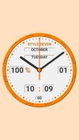 Animated Analog Clock-7 الملصق