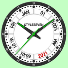 Informative Analog Clock Live Wallpaper-7 أيقونة