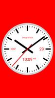 White Analog Clock-7 Plakat