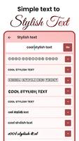 Stylish text app fancy letters poster