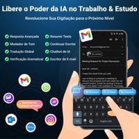 Teclado AI: Chatbot, Gramática Cartaz