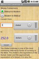 Biblical Unit Conversion S.E. capture d'écran 1