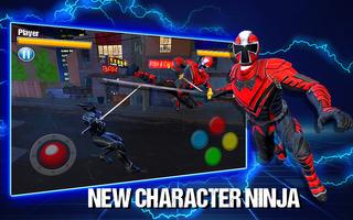 Мощность Dino героя Ninja Fighters Battle Shadow постер