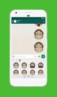Monkey Stickers for WhatsApp (WAStickerApps) स्क्रीनशॉट 1