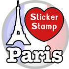 آیکون‌ Paris Sticker Photo : France