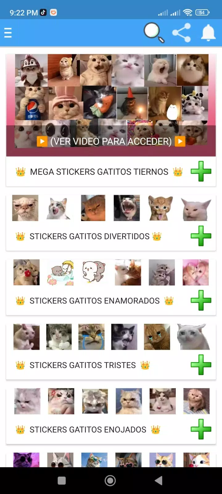 gatitos tristes Stickers for WhatsApp